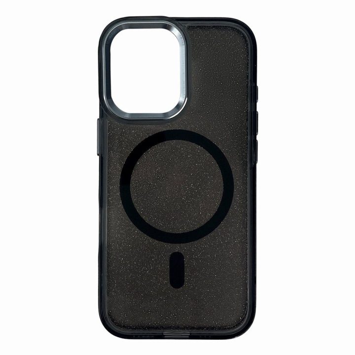 Telefono dėklas iPhone 17 Pro Max juodas blizgus MagSafe