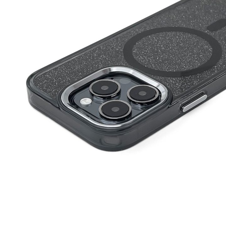 Telefono dėklas iPhone 17 Pro Max juodas blizgus MagSafe