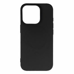Telefono dėklas iPhone 17 Pro Max juodas silikoninis MagSafe