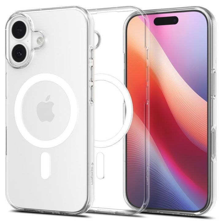 Telefono dėklas iPhone 17 skaidrus MagSafe Spigen