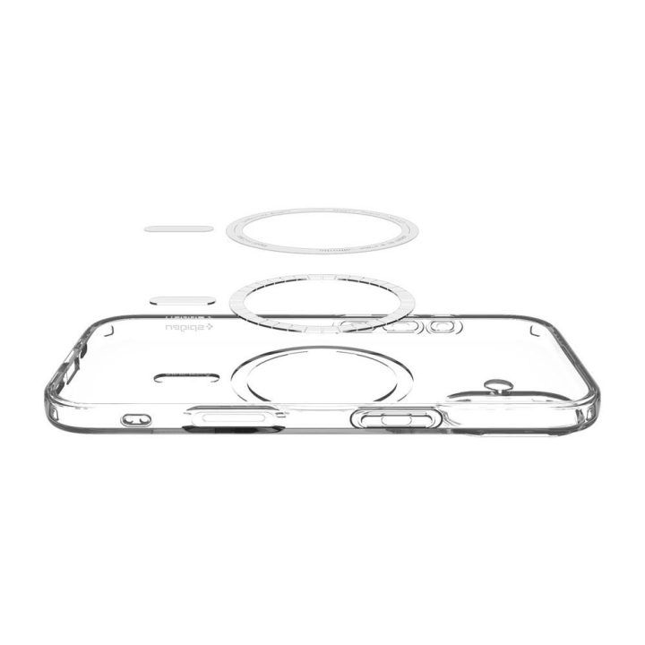 Telefono dėklas iPhone 17 skaidrus MagSafe Spigen