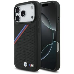 Telefono dėklas iPhone 17 Pro juodas MagSafe BMW M Tricolor