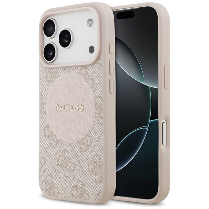 Telefono dėklas iPhone 17 Pro rožinis MagSafe Guess