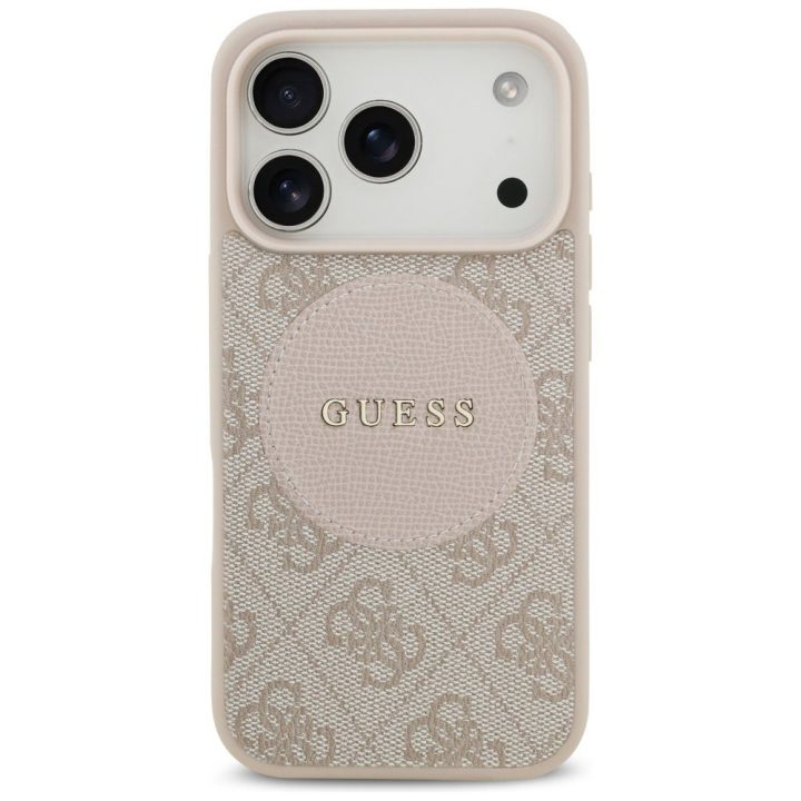 Telefono dėklas iPhone 17 Pro rožinis MagSafe Guess