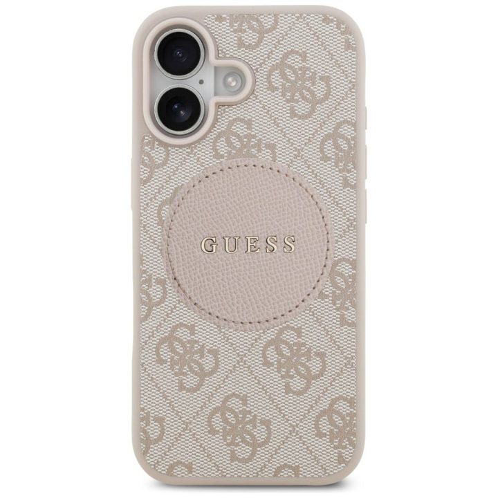 Telefono dėklas iPhone 17 smėlio spalvos MagSafe Guess