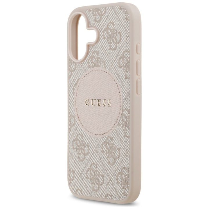 Telefono dėklas iPhone 17 smėlio spalvos MagSafe Guess