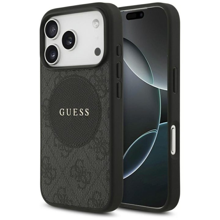 Telefono dėklas iPhone 17 Pro juodas MagSafe Guess