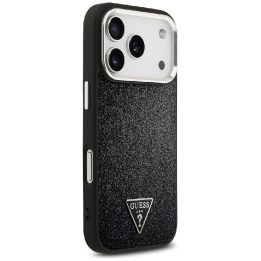 Telefono dėklas iPhone 17 Pro juodas blizgus MagSafe Guess