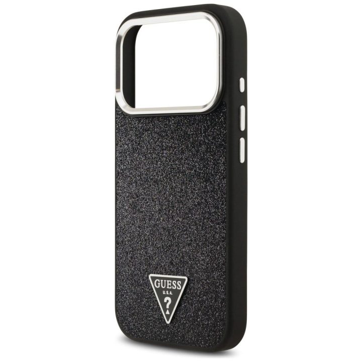 Telefono dėklas iPhone 17 Pro juodas blizgus MagSafe Guess