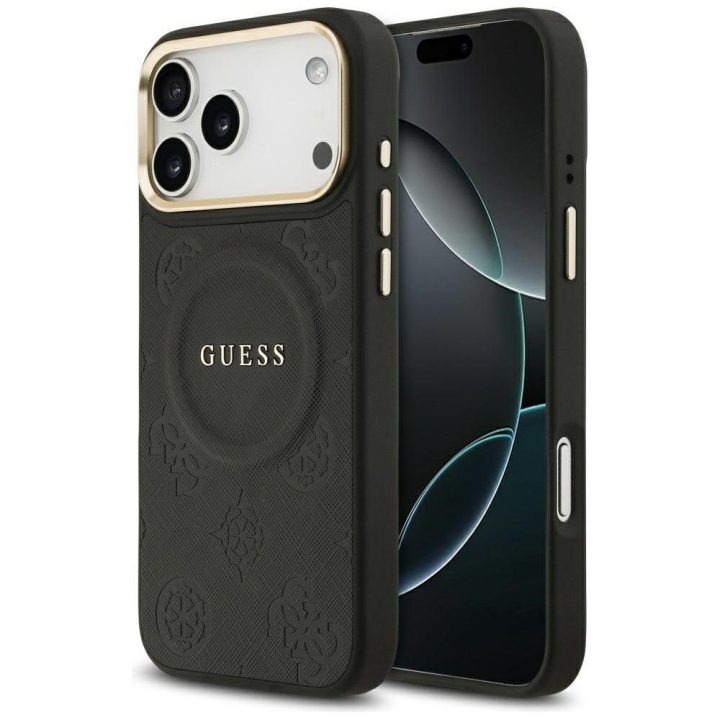 Telefono dėklas iPhone 17 Pro Max juodas MagSafe Guess