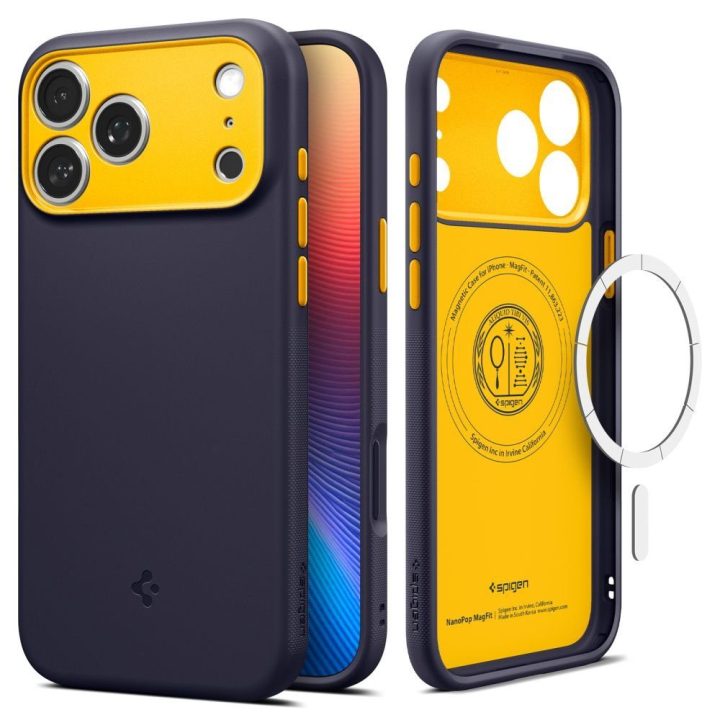 Telefono dėklas iPhone 17 Pro Max tamsiai mėlynas MagSafe Spigen
