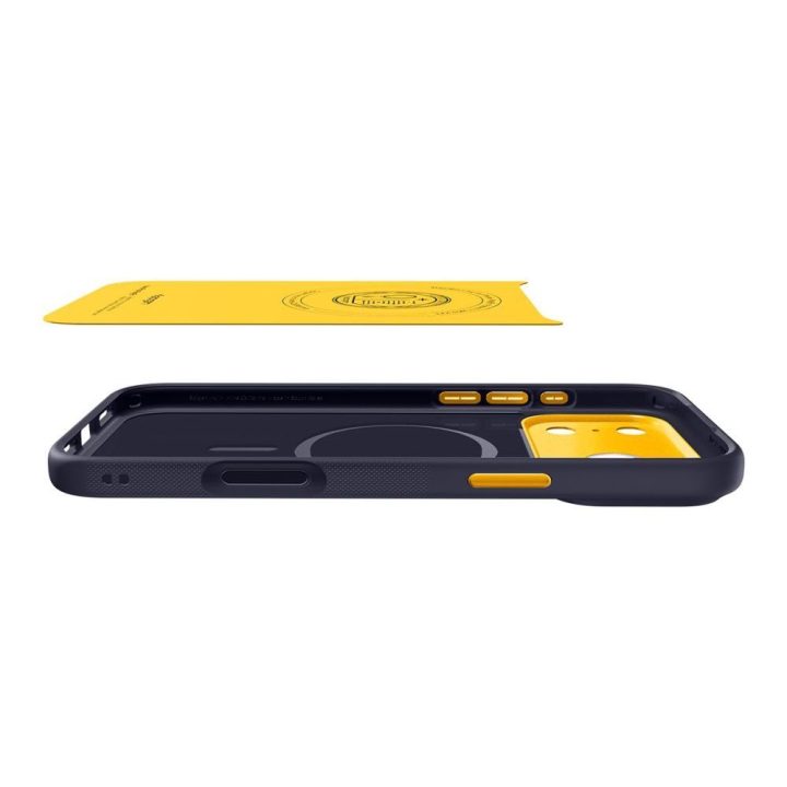 Telefono dėklas iPhone 17 Pro Max tamsiai mėlynas MagSafe Spigen