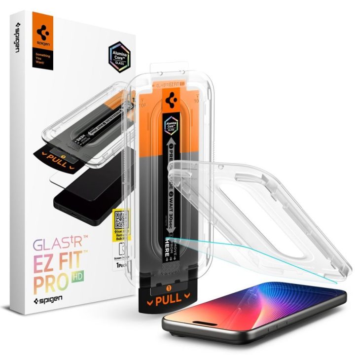 Grūdintas stiklas iPhone 16 Pro Max / 17 Pro Max skaidrus Spigen