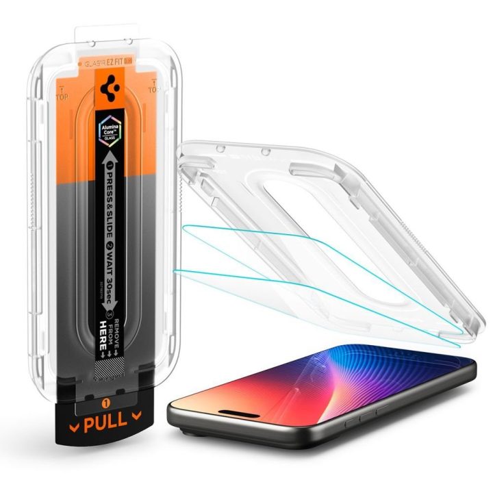 Grūdintas stiklas iPhone 16 Pro Max / 17 Pro Max skaidrus Spigen