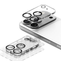 Kameros stikliukas iPhone 17 Pro juodas 2 vnt. Ringke