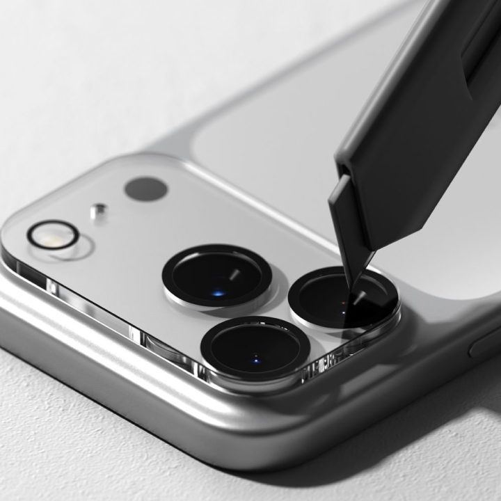 Kameros stikliukas iPhone 17 Pro juodas 2 vnt. Ringke