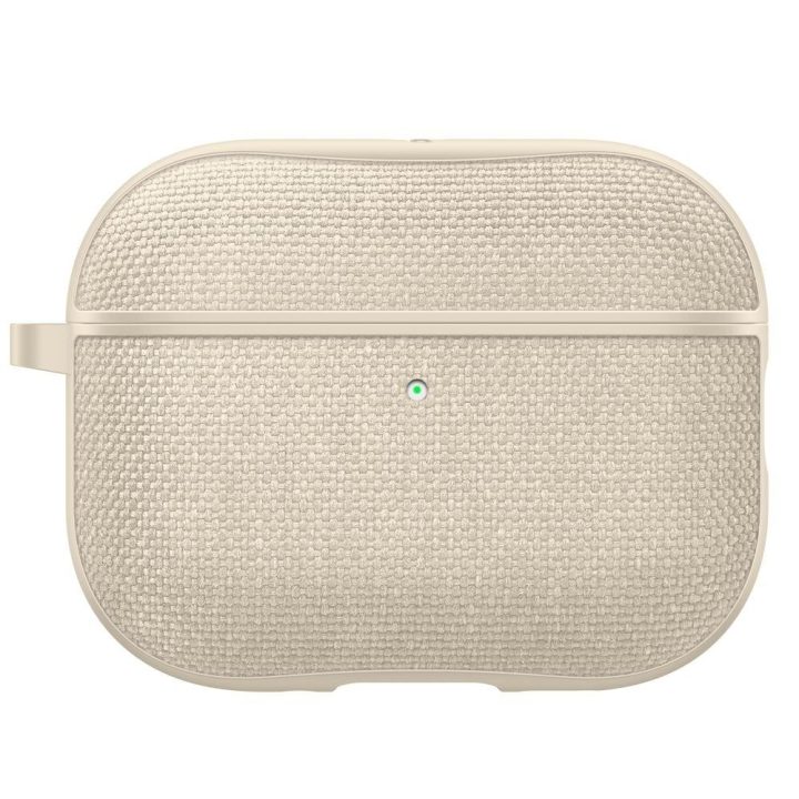 Ausinių dėklas AirPods 3 smėlio spalvos audinys Spigen