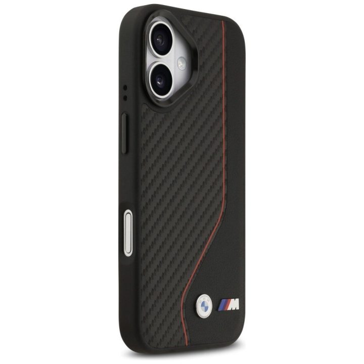 Telefono dėklas iPhone 17 juodas MagSafe BMW M Carbon Line