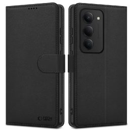 Telefono dėklas Xiaomi Redmi 15 juodas atverčiamas