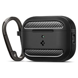 Ausinių dėklas AirPods 3 juodas matinis Spigen Rugged Armor