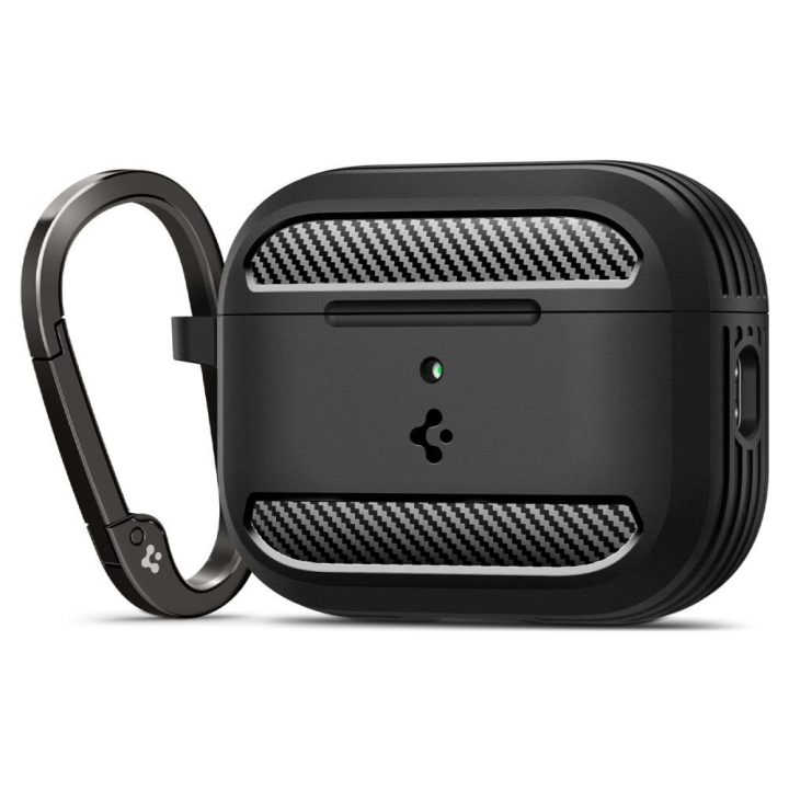 Ausinių dėklas AirPods 3 juodas matinis Spigen Rugged Armor