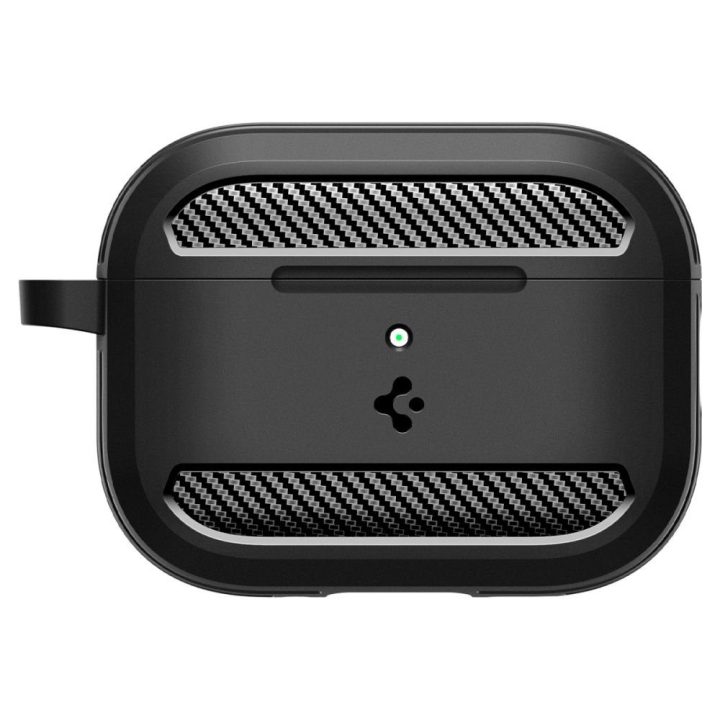 Ausinių dėklas AirPods 3 juodas matinis Spigen Rugged Armor