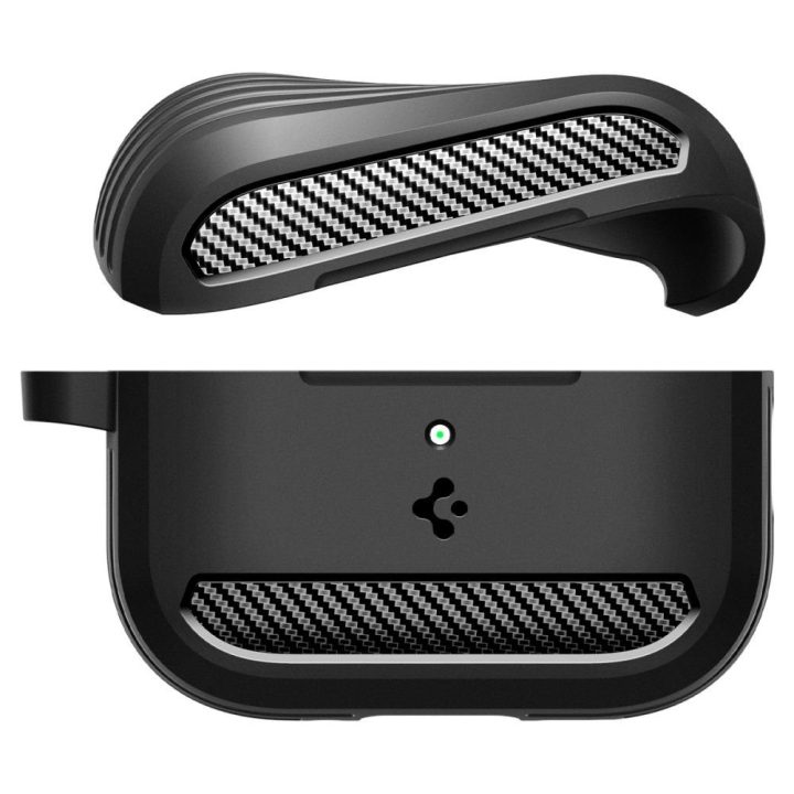 Ausinių dėklas AirPods 3 juodas matinis Spigen Rugged Armor