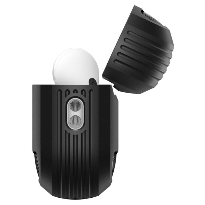 Ausinių dėklas AirPods 3 juodas matinis Spigen Rugged Armor