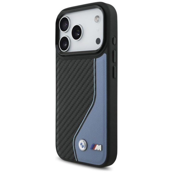 Telefono dėklas iPhone 17 Pro mėlynas MagSafe BMW M Carbon