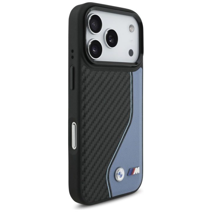 Telefono dėklas iPhone 17 Pro mėlynas MagSafe BMW M Carbon