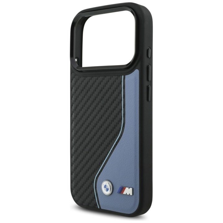 Telefono dėklas iPhone 17 Pro mėlynas MagSafe BMW M Carbon