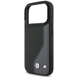 Telefono dėklas iPhone 17 Pro grafito spalvos MagSafe BMW M Carbon Logo