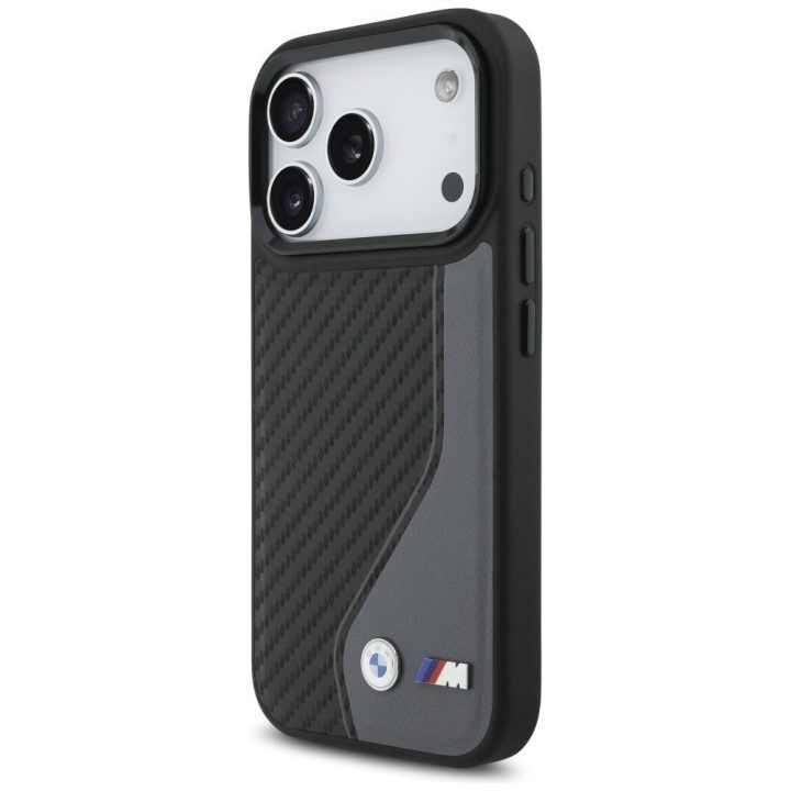 Telefono dėklas iPhone 17 Pro grafito spalvos MagSafe BMW M Carbon Logo