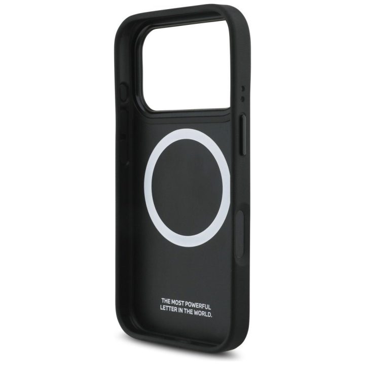 Telefono dėklas iPhone 17 Pro grafito spalvos MagSafe BMW M Carbon Logo