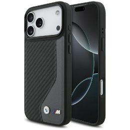 Telefono dėklas iPhone 17 Pro Max grafito spalvos MagSafe BMW M Carbon Logo