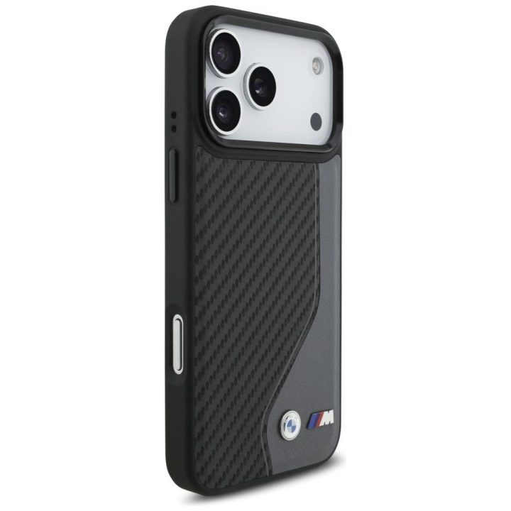 Telefono dėklas iPhone 17 Pro Max grafito spalvos MagSafe BMW M Carbon Logo
