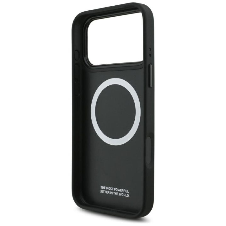 Telefono dėklas iPhone 17 Pro Max grafito spalvos MagSafe BMW M Carbon Logo