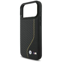 Telefono dėklas iPhone 17 Pro Max juodas MagSafe BMW M Carbon Line