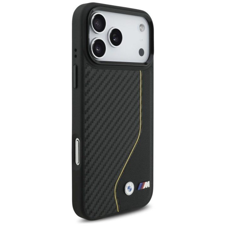Telefono dėklas iPhone 17 Pro Max juodas MagSafe BMW M Carbon Line