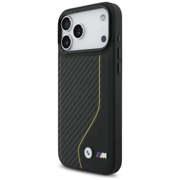 Telefono dėklas iPhone 17 Pro Max juodas MagSafe BMW M Carbon Line