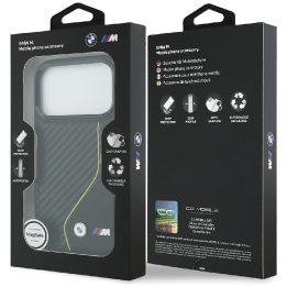 Telefono dėklas iPhone 17 Pro juodas MagSafe karboninis BMW