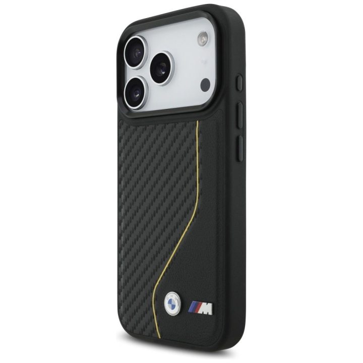 Telefono dėklas iPhone 17 Pro juodas MagSafe karboninis BMW