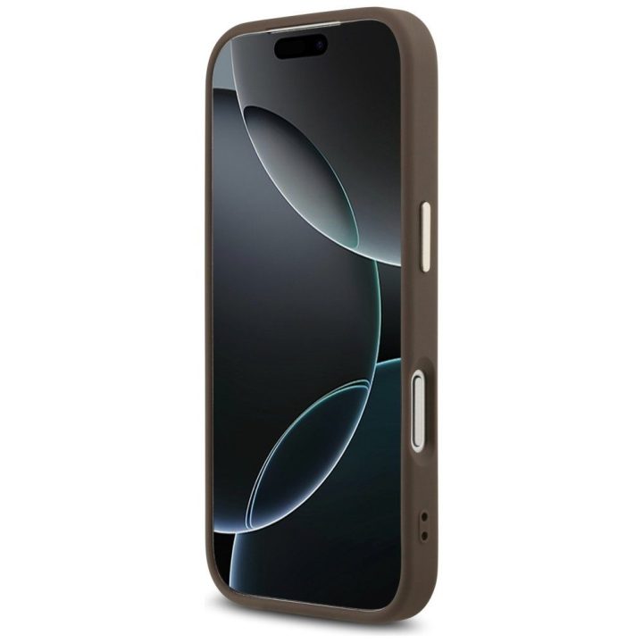 Telefono dėklas iPhone 17 Pro rudas auksinis margintas Guess