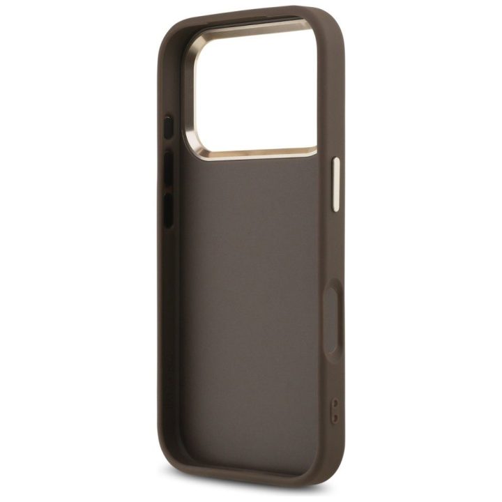 Telefono dėklas iPhone 17 Pro rudas auksinis margintas Guess