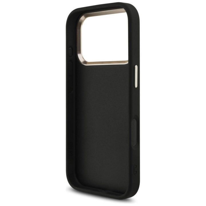 Telefono dėklas iPhone 17 Pro juodas auksinis Guess