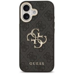 Telefono dėklas iPhone 17 juodas aukso spalvos Guess