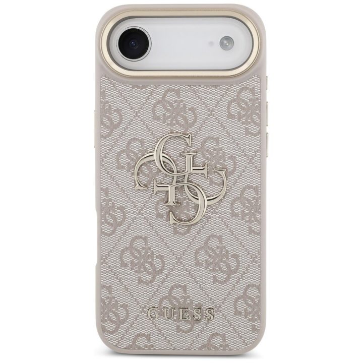 Telefono dėklas iPhone rožinio aukso spalvos margintas Guess