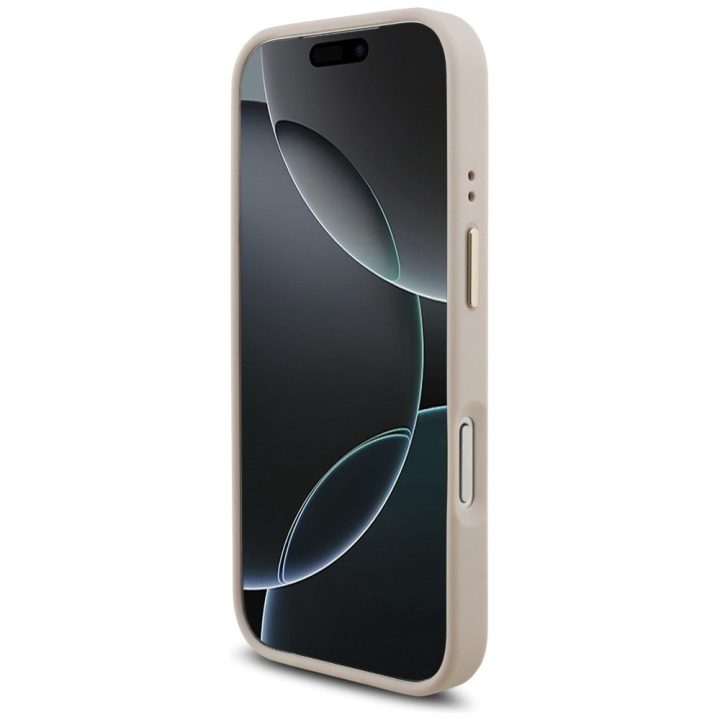 Telefono dėklas iPhone 17 Pro aukso spalvos audinys Guess