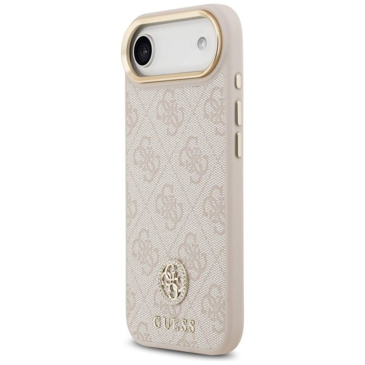 Telefono dėklas iPhone 14 juodas margintas MagSafe Guess