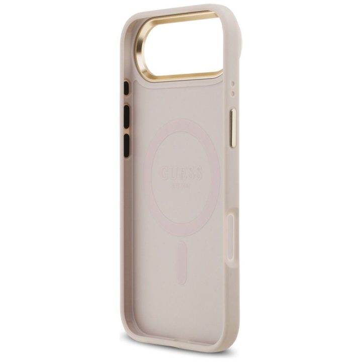 Telefono dėklas iPhone 14 juodas margintas MagSafe Guess